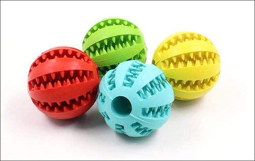 Pet Food Feeder Balls Dog Cat Puppy Teeth Chew Toys Ball